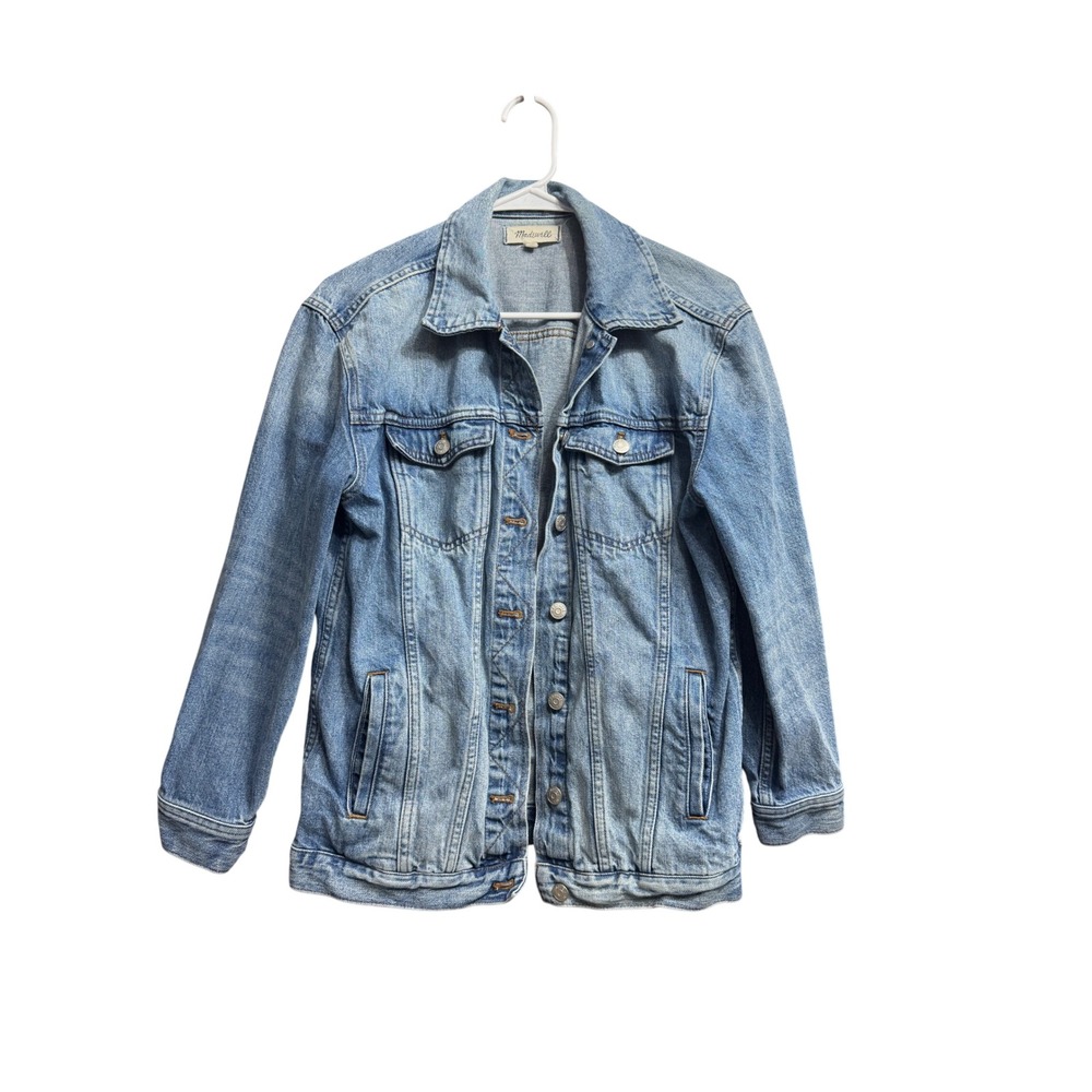 Madewell Women's The Oversized Trucker Jean Jacket in Bankfield Wash Size Small - Picture 3 of 10